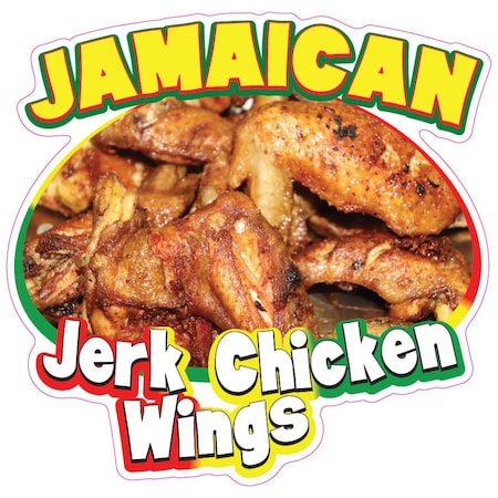 Signmission Jamaican Jerk Chicken Wings Concession Stand Food Truck, D-12 Jamaican Jerk Chicken Wings D-DC-12 Jamaican Jerk Chicken Wings19